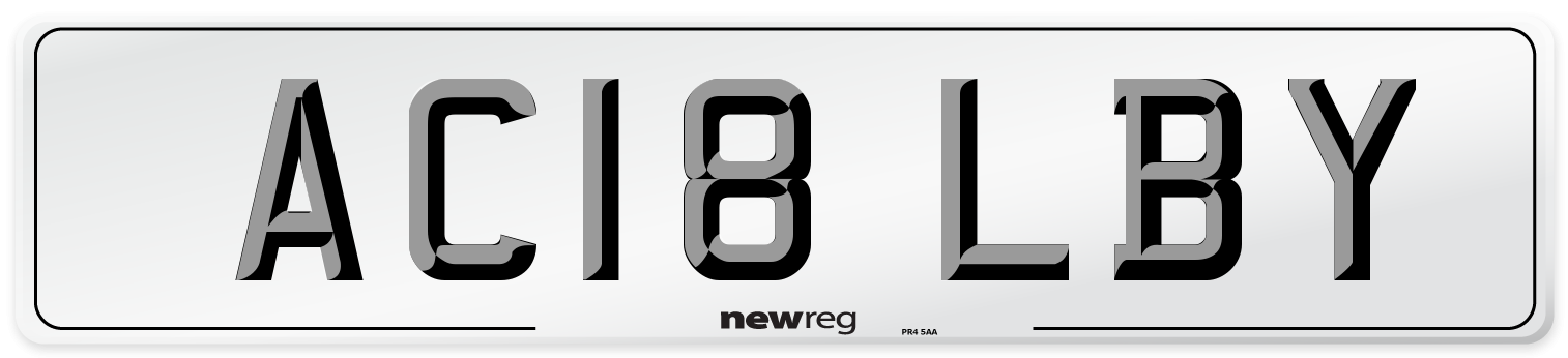 AC18 LBY Number Plate from New Reg